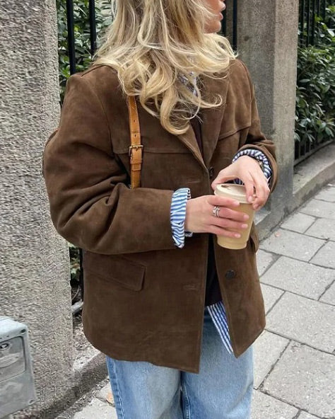 Glam Faux Suede Jacket