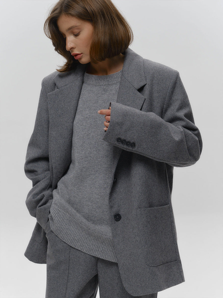 Basic Solid Pullover Knit Sweater