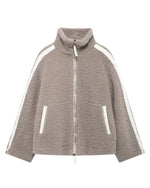Casual Front Zipper Fleece Coat