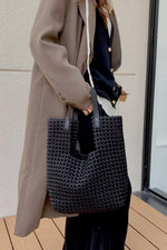 Handwoven Oversized Leather Shoulder Tote
