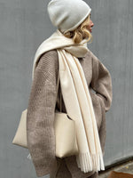 Cozy Ribbed Knit Sweater and Wide-Leg Pants Two-Piece Set