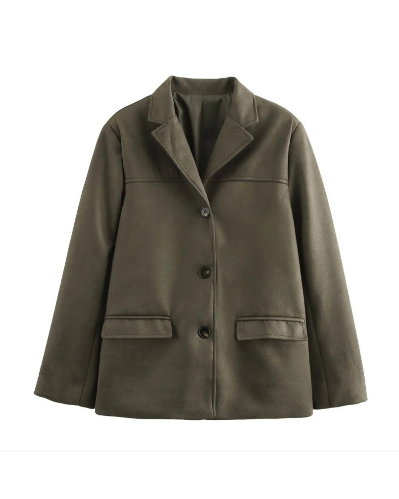 Glam Faux Suede Jacket