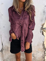Chic Metallic Button Down Shirt
