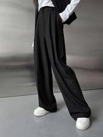 Grey Loose Wide-Leg Pants