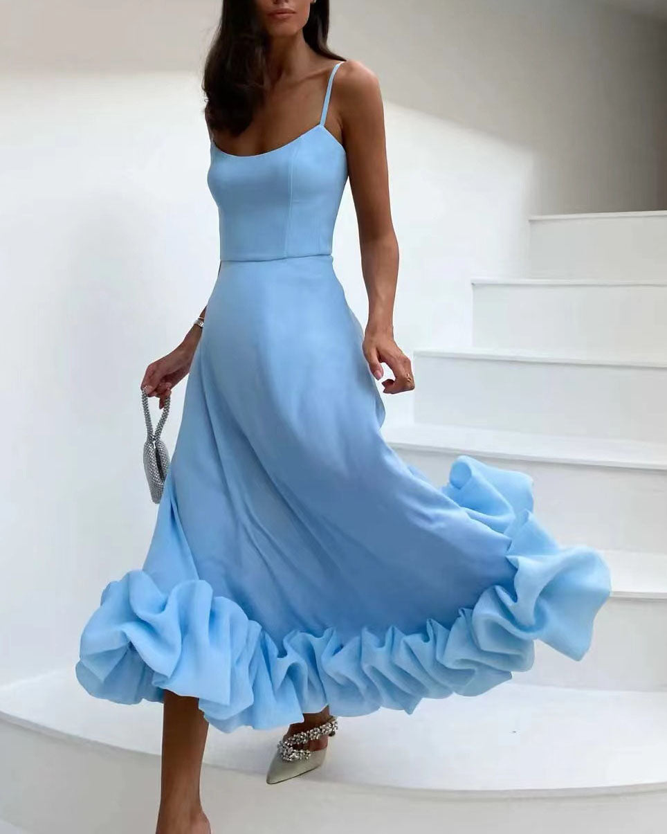 Chic Spaghetti Strap Midi Dress