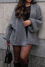 Comfy Solid Open Front Long Cardigan