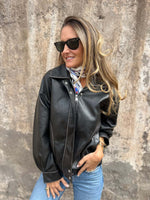 Retro Faux Leather Motorcycle Bomber Jacket