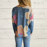 Camo Print Knit Pullover Sweater