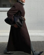 Chic Double-Breasted Long Trench Coat