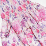 Purple Floral Smocked Strapless Mini Dress