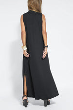 Casual Sleeveless Midi Dress and Long Cardigan Two-Piece Suit