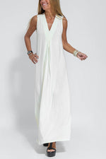 Casual Sleeveless Midi Dress and Long Cardigan Two-Piece Suit