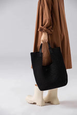 Handwoven Oversized Leather Shoulder Tote