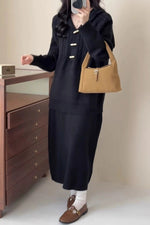 Cable Knit Hooded Sweater and Skirt Two-Piece Set