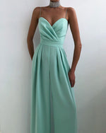Spaghetti Strap Solid High Waist Jumpsuit