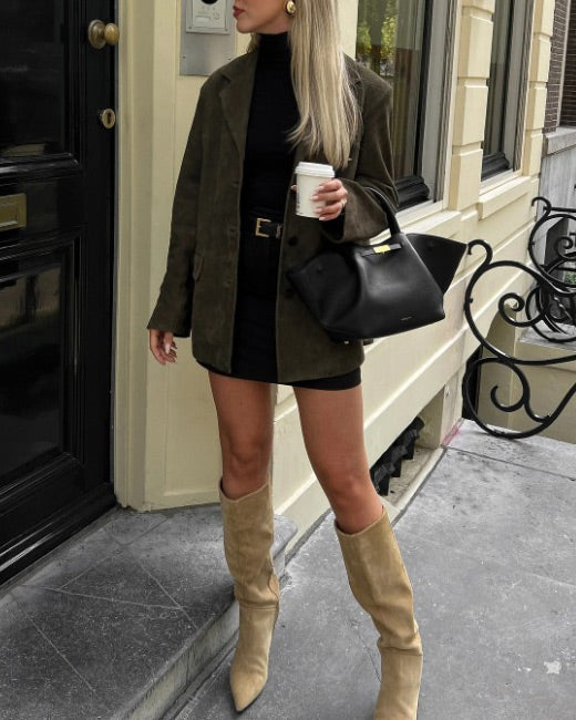 Glam Faux Suede Jacket