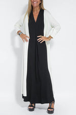 Casual Sleeveless Midi Dress and Long Cardigan Two-Piece Suit