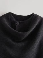 Asymmetric Scarf Cropped Knitted Jacket