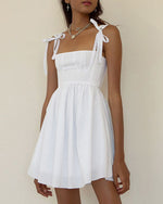 Sweet Shoulder Tie Mini Dress