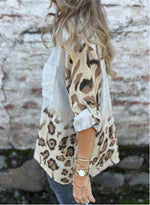 Gradient Leopard Print Button Down Shirt