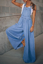 Blue Denim Wide leg Jumpsuits
