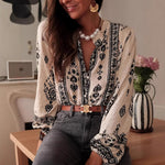 Vintage Floral Print Button Down Shirt