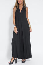 Casual Sleeveless Midi Dress and Long Cardigan Two-Piece Suit