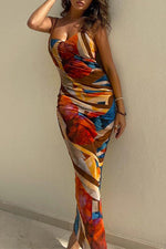 Wild West Backless Slip Midi Dress