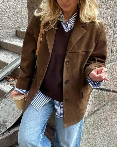 Glam Faux Suede Jacket