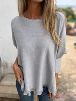 Long Sleeved Loose Fit Knit Top