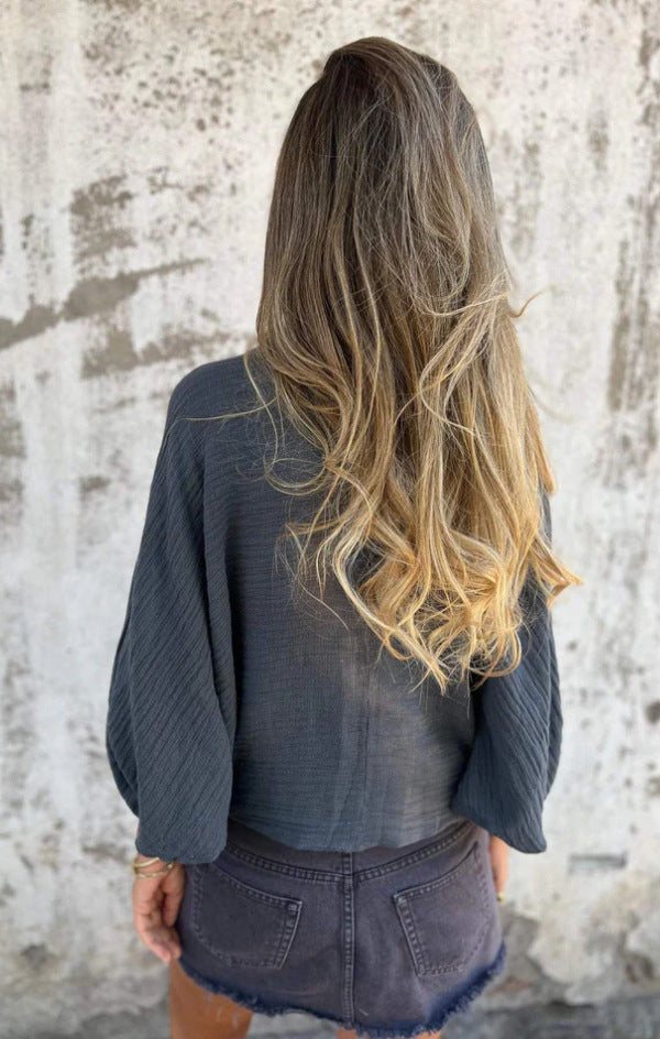 Slouchy Buttoned Linen Shirt
