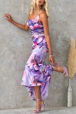 Tulip Floral One-shoulder Midi Dress