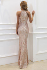 Sequined Fishtail Maxi Gown Dress