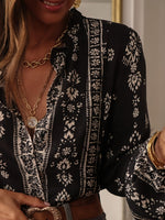 Vintage Floral Print Button Down Shirt