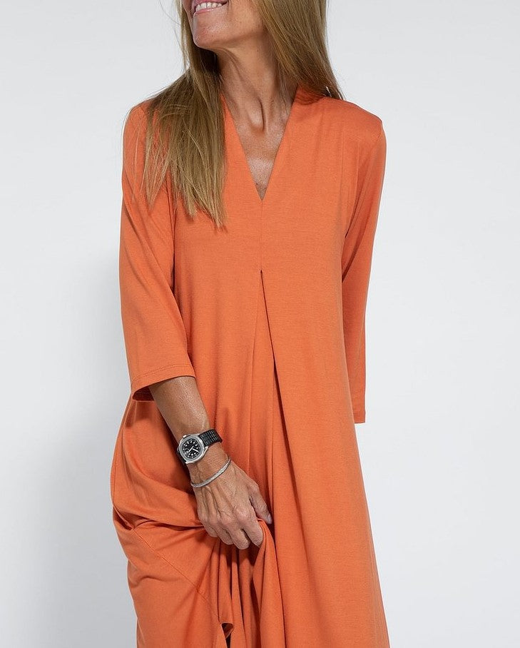 Casual Three-quarter Sleeve Sit Dress