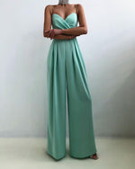 Spaghetti Strap Solid High Waist Jumpsuit