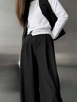 Grey Loose Wide-Leg Pants