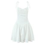 Sweet Shoulder-Tie Slip Mini Dress