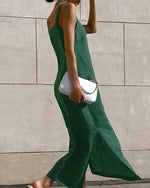 Casual Linen Loose Midi Dress