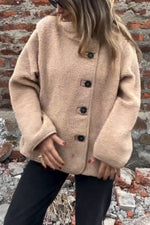 All Matching Buttoned Fleece Jacket