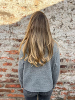 Stand Collar Solid Color Knit Sweater