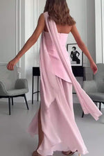 White Strapless Tube Semi-Sheer Midi Dress