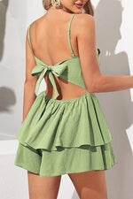 Chic Back Bow Tie Mini Dress