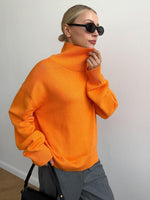 Solid Ribbed Edge Knit Pullover Sweater