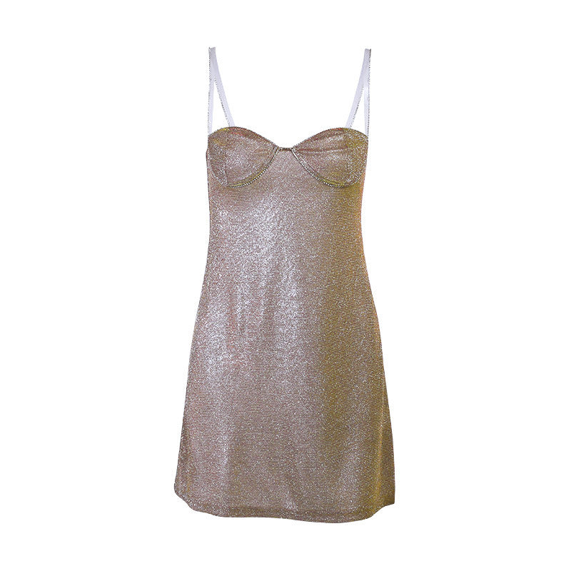 Khaki Corset Slip Mini Dress