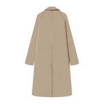 Chic Plaid lined Single-Breasted Longline trench coat