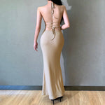 Elegant Bandage Bodycon Knitted Midi Dress
