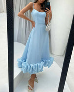 Chic Spaghetti Strap Midi Dress