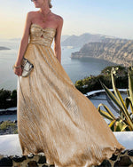 Strapless Sequined Bandeau Party Maxi Dress