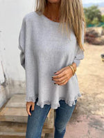 Long Sleeved Loose Fit Knit Top